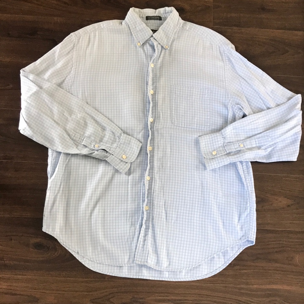 Lyle & Scott Light Blue Checkered Casual Button Down Shirt